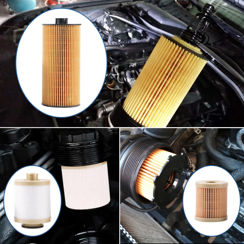 JDMSPEED New Fuel & Oil Filter Replacement 3 of Each FD4616 FL2016 Replacement For Ford 6.0L Turbo Diesel