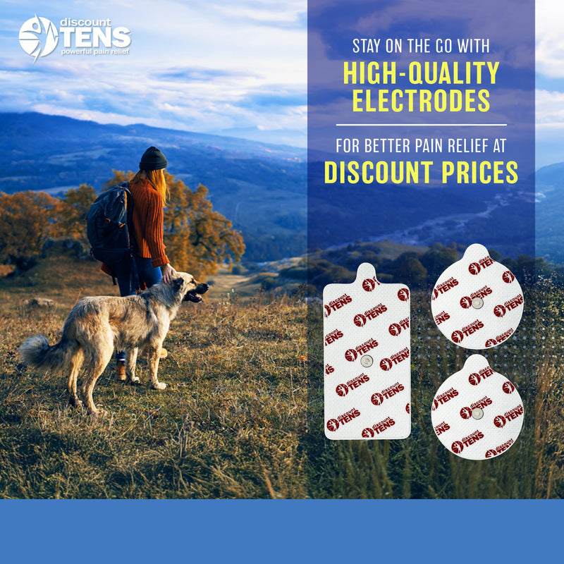 Discount TENS - Electrodes Compatible with PowerDot 2.0 Devices – 12 Premium Magnetic Connector Electrodes, Self-Adhesive Muscle Stimulation Pads for Recovery & Pain Relief. New and Improved! Version 2.0 - Magnetic