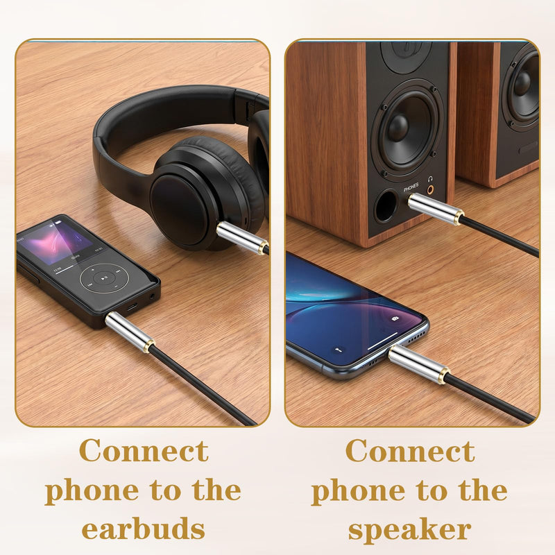 cobee 4 Pcs 2.5mm to 3.5mm and 3.5mm to 2.5mm Adapter | Gold Plated Stereo Audio Adapter Jack Connector Converter for Headphone Smartphones Tablets Mono MIC Function Compatible