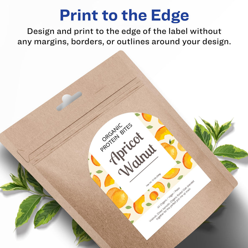 Avery Arched Labels with Sure Feed for Laser Printers, Water Resistant, 3" x 2.25", 90 Labels (22809) One Size