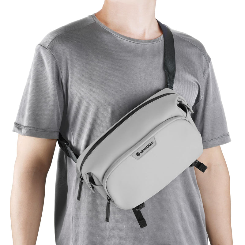 Vanguard VEO Lite W3L Camera & Everyday Waist Pack (Cream) – 3L Capacity, Fits Mirrorless Camera + Accessories, Tripod Strap, Adjustable Wear, Easy-Clean Water-Resistant Design 3 Liter Cream