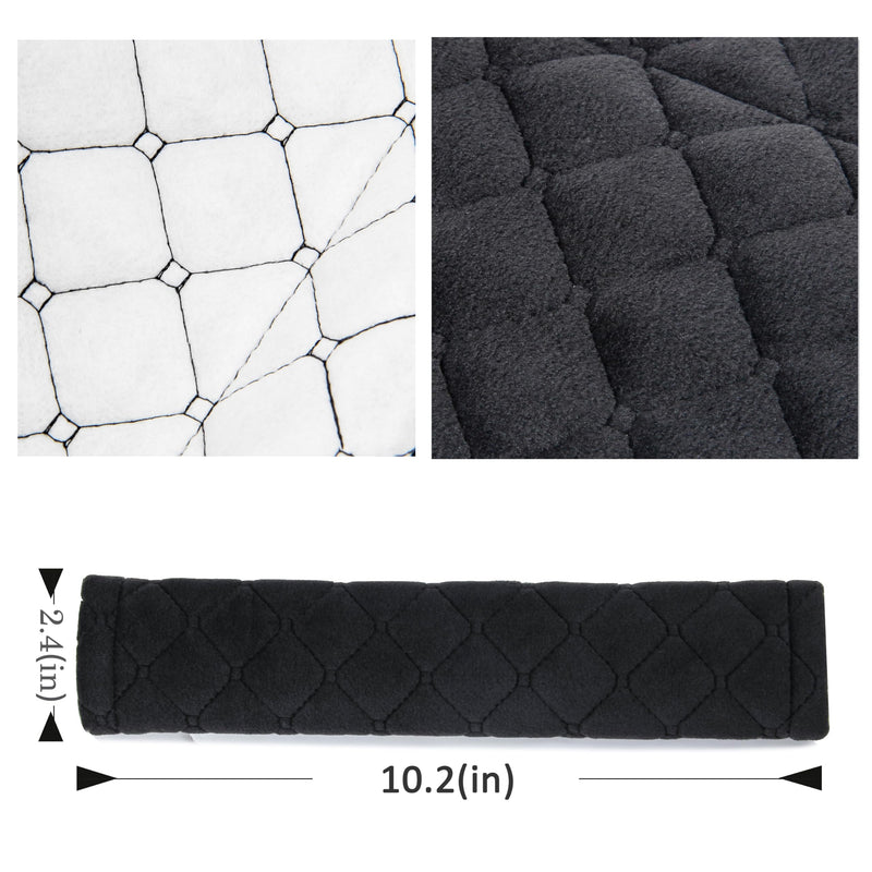 Amooca Soft Auto Seat Belt Cover Seatbelt Shoulder Pad 2 PCS for a More Comfortable Driving Compatible with All Cars and Backpack Black B: Black