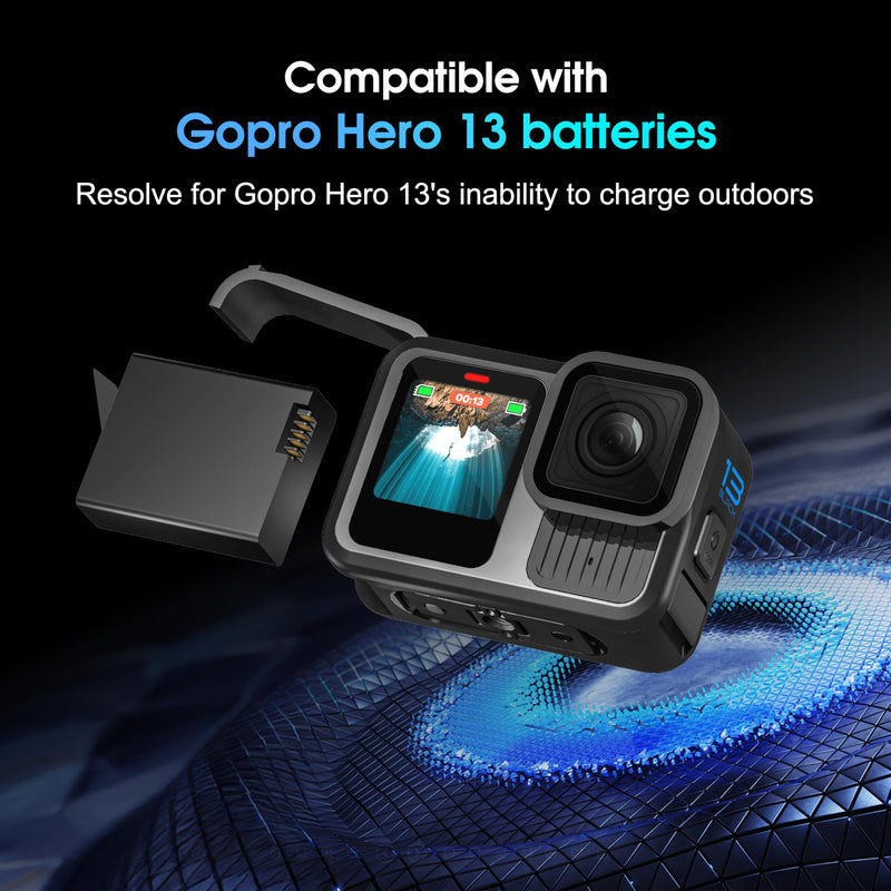 Charging Mount for go pro Hero 13 /Mission 1 Pro Accessories | Fast Charger for go pro 13 Camere Batteries