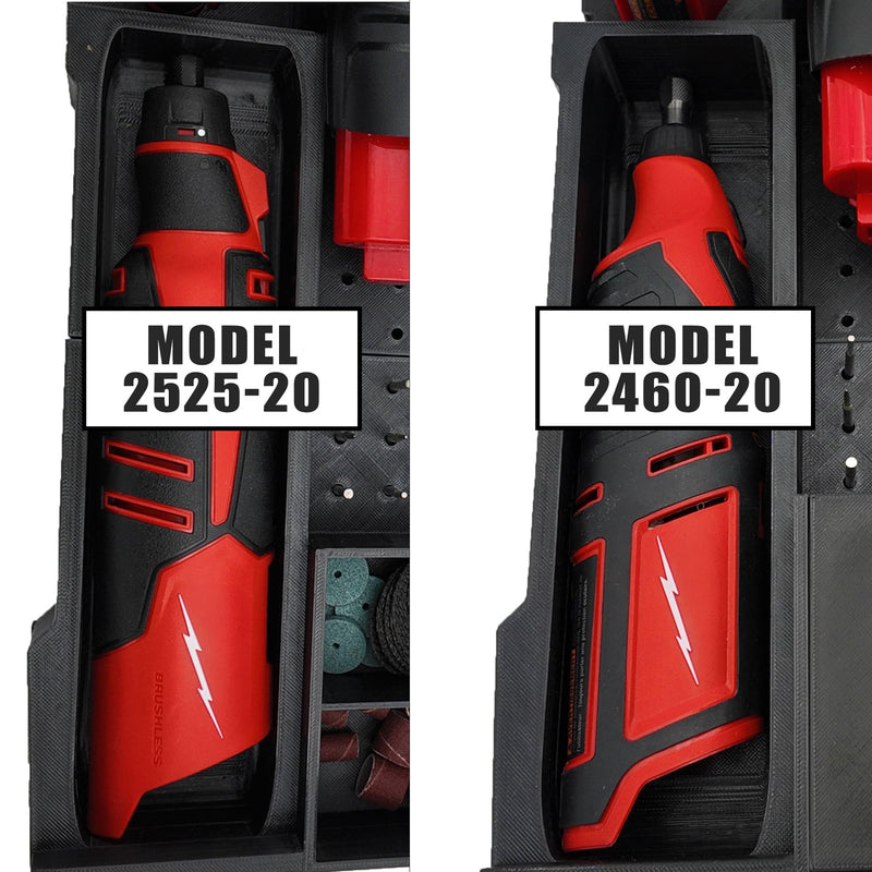 Tidy Tool Liner for M12 Rotary Packout Organizer with Drawer and Bit Storage for Milwaukee Packout Compact Tool Box- Battery, bits, and Blade Storage- Liner Only