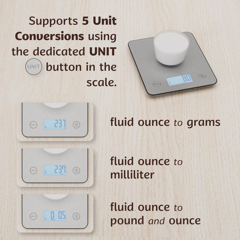Smart Food Scale, Digital Kitchen Scale with App – Nutritional Calculator for Calories, Macros, Protein, 5 Units, LCD Display, Tare Function, Portion Control, for Cooking & Meal Prep