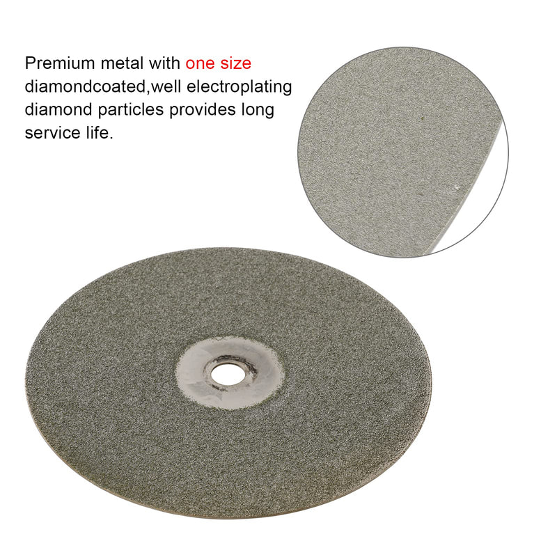 DZQ 3PCS Diamond Flat Lap Wheel Disc 8" x 1/2" Arbor Hole Abrasive Grit 80 120 180 for Cutting or Sanding Stone and Glass 3PCS-grit 80 120 180