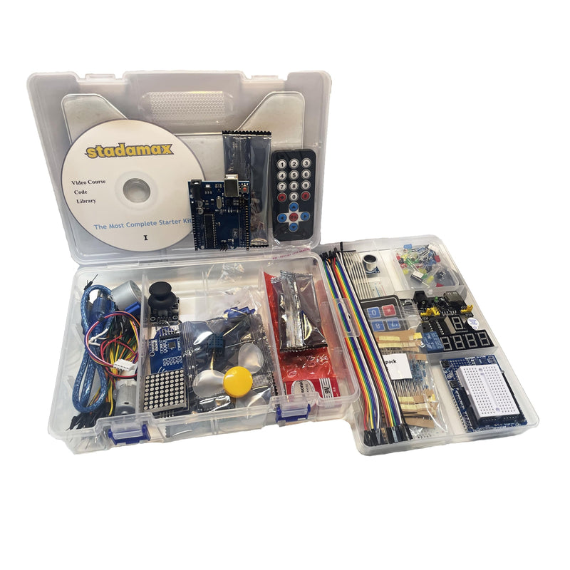 UNO R3 Kit Mega328 Tutorial Compatible with Arduino IDE 40 in 1 Electronics Circuit Breadboard Engineering Kit for Kids and Engineers, 720P Video Courses and Online Technical Support for Beginners Complete