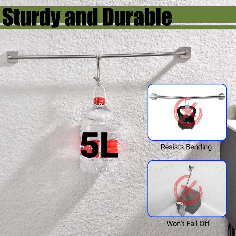 Miyili 30-Inch Bathroom Towel Bar, Durable Brushed SUS 304 Stainless Steel Wall Mounted Bath Towel Holder, Total Length 32-Inch