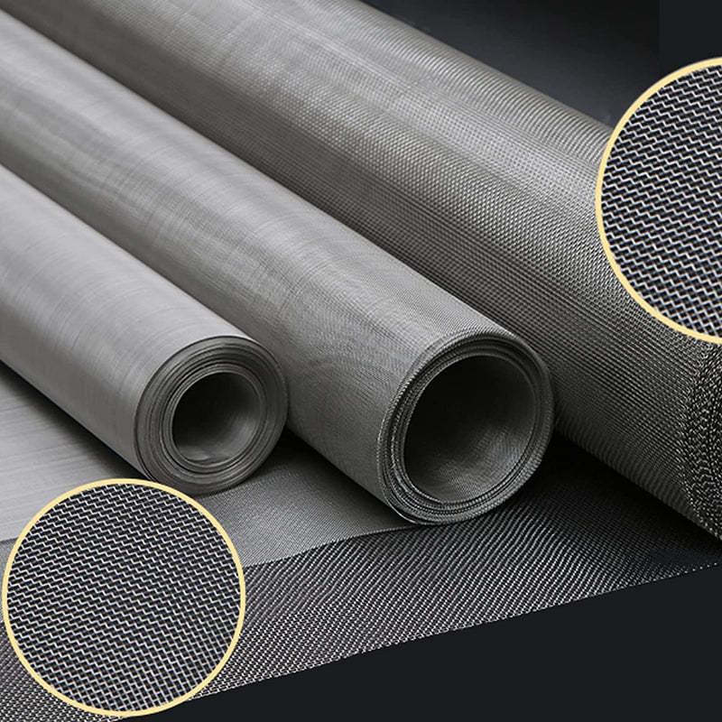 LABALPHA Heavy Duty 304 Stainless Steel Screen, 120 Mesh Stainless Steel Screen 19.6 inch X 8 ft(50cm X 244cm), Wire Diameter 0.09mm, Hard and Heat Resisting