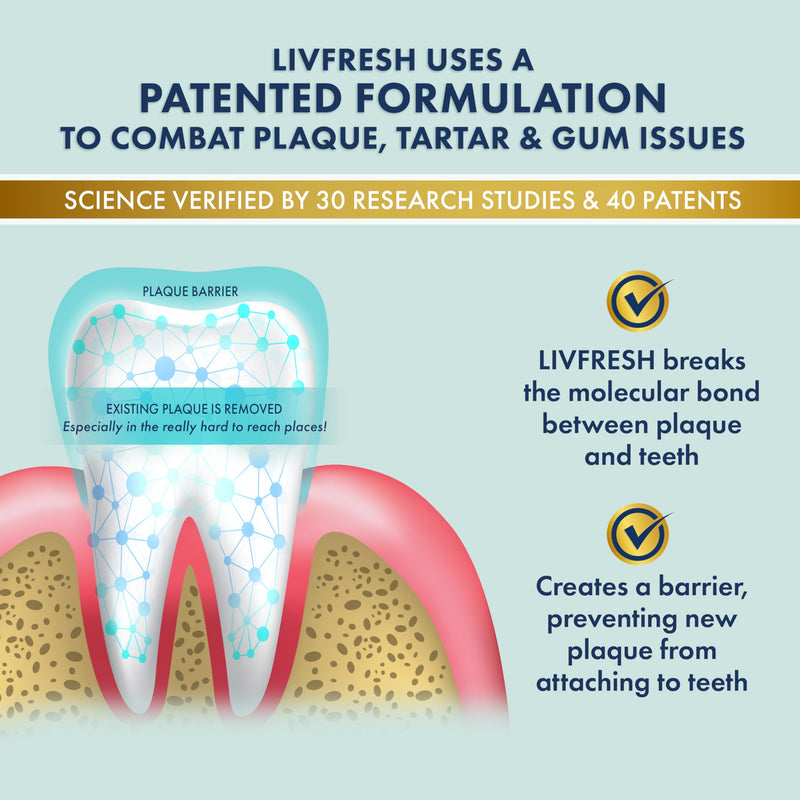 LIVFRESH Toothpaste Gel, Clinically Proven to Remove Plaque 250% Better, Improves Gum Health 190% Better, Prevents & Reduces Tartar, Freshens Breath, SLS Free Dental Gel, Wintergreen, 3 Pack Wintergreen, Foaming, Whitening 1.75 Ounce (Pack of 3)