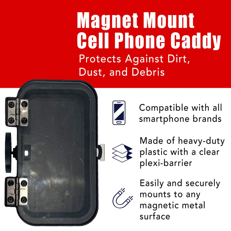 GearHaul CallHaul Magnetic Phone Mount - Made in USA, Universal Ultra-Strong 50+ Lbs Hold - Phone Holder for Skid Steer, Mowers, UTVs & More