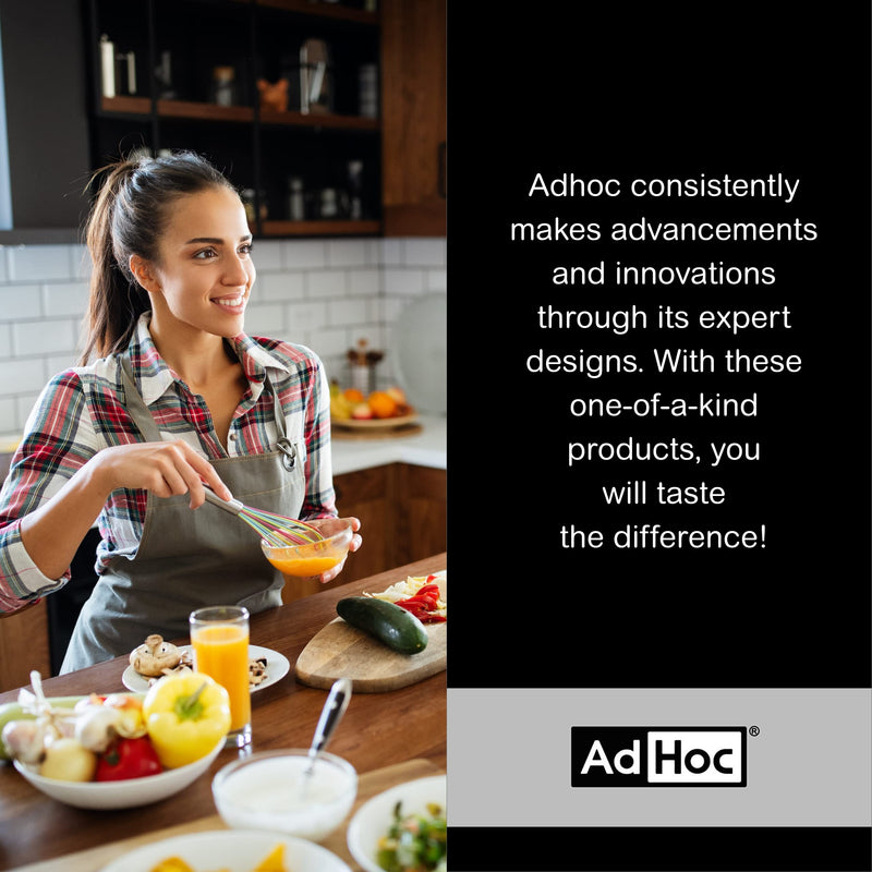 AdHoc Classic Medium Pepper or Salt Mill - Manual Salt & Pepper Grinding with Adjustable Grinds - Handy Grinder with Versatile Ceramic Mechanism