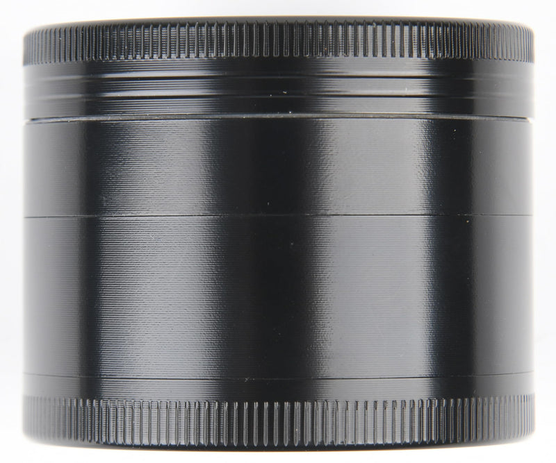 2" Grinder for Kitchen Spices, 3-Piece 4-Part Design, Screen-Free, Durable Zinc Alloy, Black 2.0"