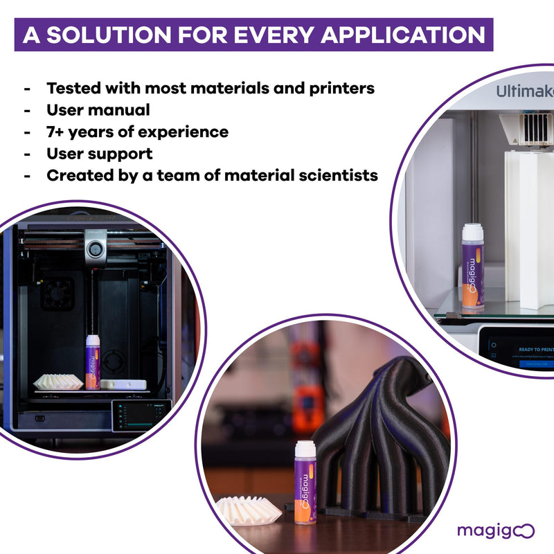 MPA2019 3D Printer Adhesive Glue for Nylon Filaments - Long-Lasting and Reduces Warping on Flex Plate, Glass, PEI, Buildtak & Kapton - 3D Printing Accessories, Supplies, and Materials (50mL) Magigoo PA - Nylon