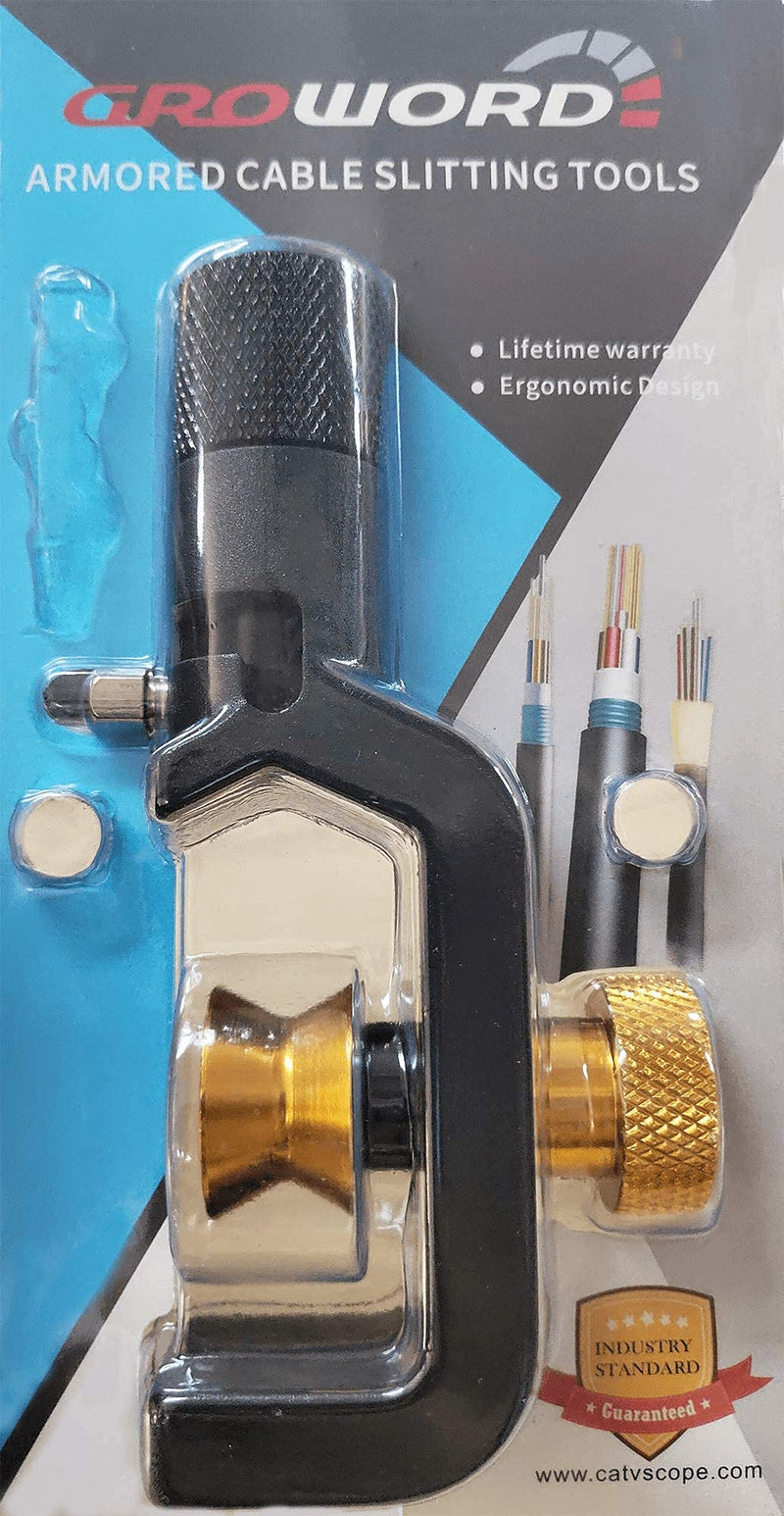 8-28MM Wire Stripper, FTTH Armored Fiber Optic Cable Stripper, Coaxial Mid Span Cable Stripper, Radial Cutter, Slitting Tools with Adjustable Cutting Depth, 5/16" to 1 1/8" Diameter Large (8-28 mm)