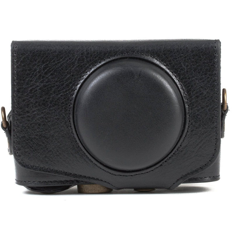 MegaGear MG1176 Canon PowerShot SX740 HS, SX730 HS Ever Ready Genuine Leather Camera Case with Strap - Black One Size