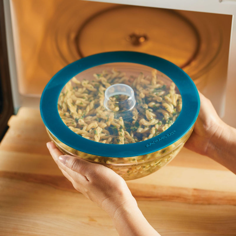 Rachael Ray Tools and Gadgets Silicone Suction Lid Set, 2 Piece - Teal