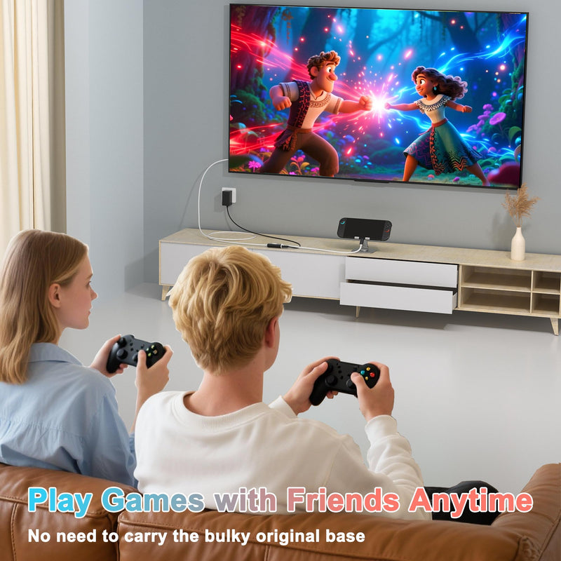 Switch 2 Dock, (Plug-and-Play) USB C to HDMI Cable 4K@60Hz for Nintendo Switch 2/OLED/1, Portable Travel TV Base Adapter ＆ Travel NS2 Docking Station Cord Compatible with Nintendo 2