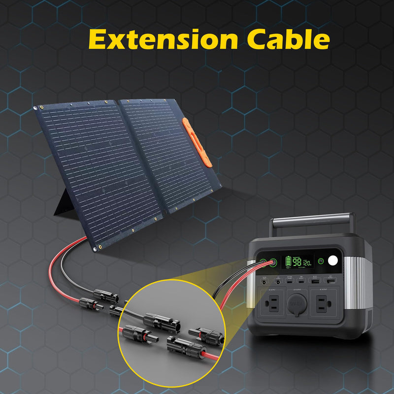 3Ft Solar Cable Solar Extension Cable,10AWG Solar Panel ExtensionCable with Female and Male Connectors,Waterproof Solar ExtensionCable Kit (Red and Black). 3FT-10AWG