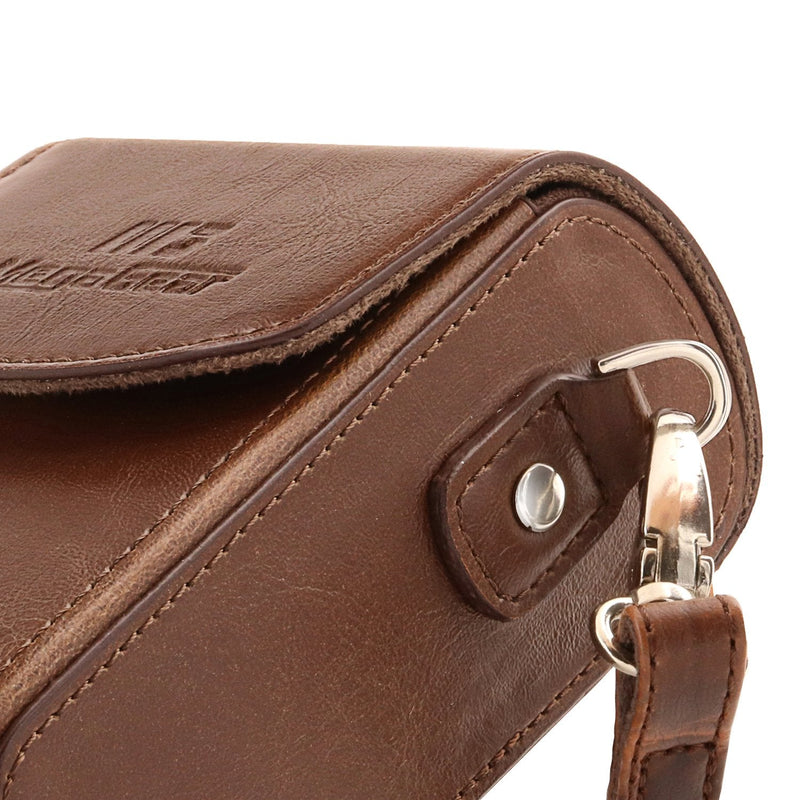 MegaGear Leather Camera Case with Strap, Compatible with Canon PowerShot S120, Nikon Coolpix P340, Panasonic Lumix DMC-ZS50, ZS45, Sony Cyber-shot DSC-RX100 III, IV, V – Brown Dark Brown