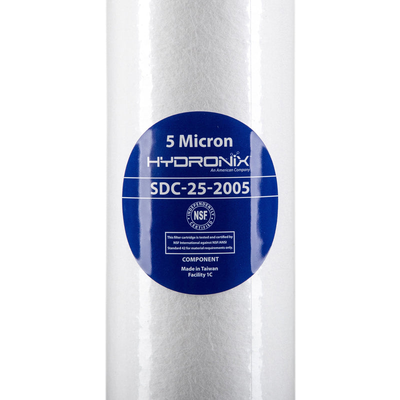 Hydronix SDC-25-2005 Whole House, RO Systems or Commercial Use Sediment Water Filter Cartridge 2.5" x 20" - 5 micron (PACK OF 4)