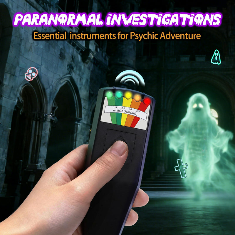 Professional 8 Pcs Ghost Hunting Equipment Kit, All-in-One Ghost Hunting Kit for Paranormal Research, Complete Ghost Investigation Equipment with EMF Meter, Spirit Box & Recorder Foundation