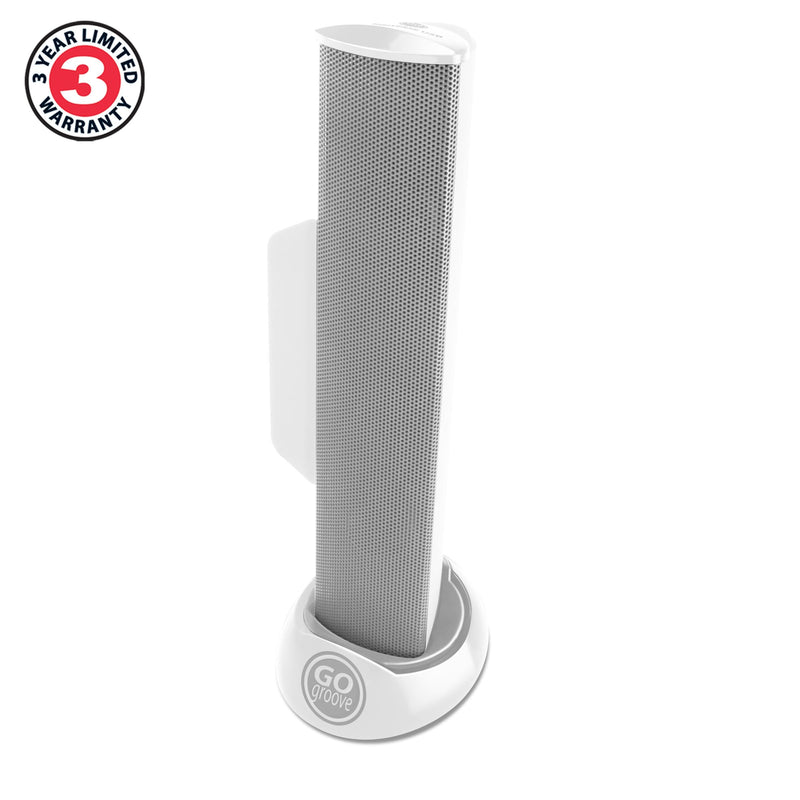 GOgroove SonaVERSE USB Speakers for Laptop Computer - USB Powered Mini Sound Bar with Clip-On Portable External Speaker Design for Monitor, One Cable for Digital Audio Input and Power (White) White