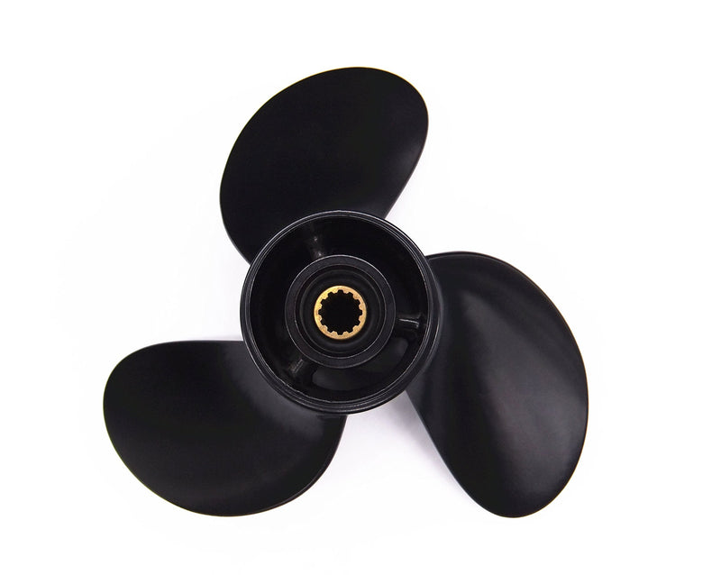 SouthMarine 3B2-B64517-0 3B2B645170M 766545 0766545 48-897618A10 8.5x9 Propeller for Tohatsu for Nissan for Mercury Marine for Evinrude for Johnson OMC 8HP 9.8HP Outboard Motor, 12 spline 5011-085-09