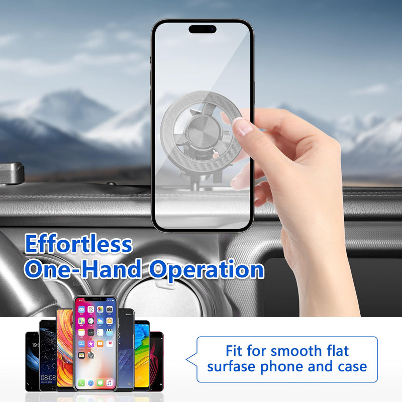 sukemichi Phone Mount for 2018-2023 Jeep Wrangler, Dashboard Phone Holder Dash Mount for Jeep Wrangler JL JLU 4XE Jeep Gladiator JT Accessories, Magsafe Phone Mount Fit 8.4" Screen