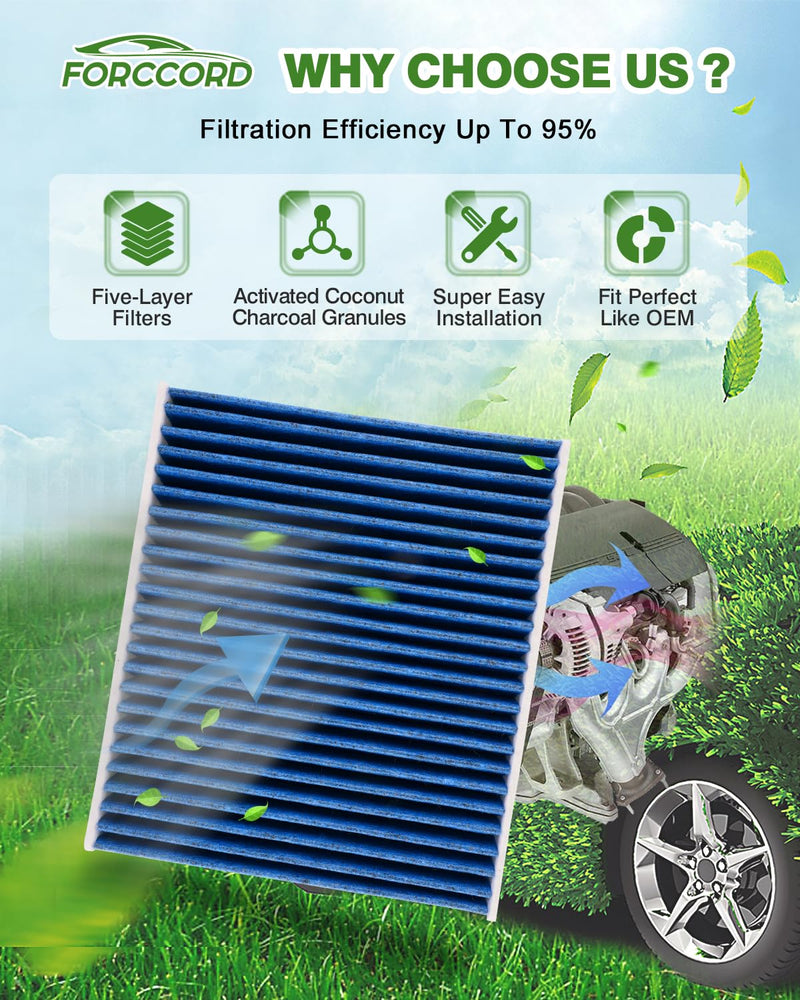 Cabin & Engine Air Filter Fit for Chevrolet Chevy Equinox 2018-2025 2026, GMC Terrain 2018-2025 2026 Activated Carbon Cabin Filter Replacement Air Filter CF11966 CA12260 Car Aaccessories CF11966&CA12260