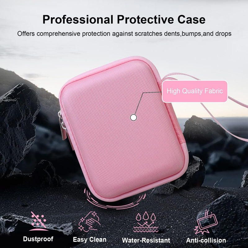 RAIALL Case for KODAK Snapic A1 35mm Film Camera and KODAK Film, Pink | Hard Carrying Case Protective Travel Bag for Kodak Ultramax 400 35mm Color Print Film, Mesh Pocket for Batteries