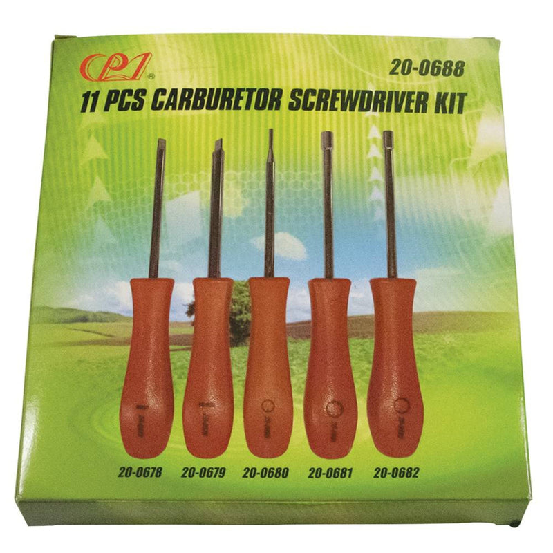 Stens 750-120 Carburetor Adjustment Tools 11 piece carburetor screwdriver kit, Carburetors should be adjusted to OEM specifications, Fits the majority of 2-cycle carburetor adjustment screws