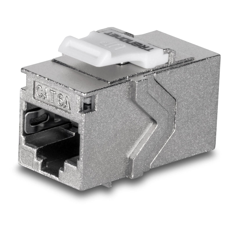 TRENDnet Cat6A RJ45 Keystone Inline Coupler Keystone Jack, 6-Pack, TC-KC06C6A, Keystone Jack Female to Female for Wall Plates & Blank Shielded Keystone Patch Panels, Silver