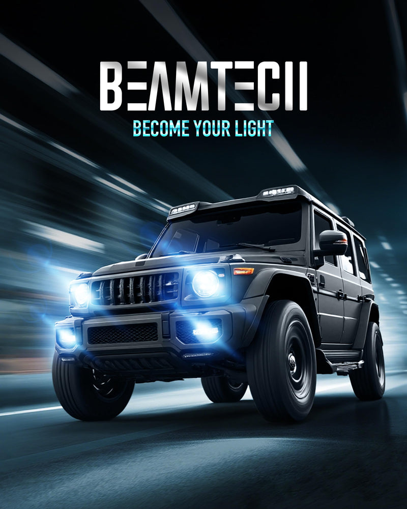 BEAMTECH H11/H8/H9 Bulb, 800% Brighter High Speed Fan 6500K Xenon White Light Bulbs or Fog Lights Pack of 2