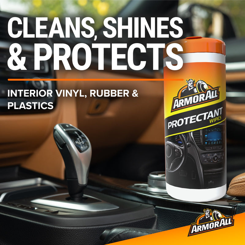 Armor All Original Protectant Wipes, Car Interior Cleaner Wipes with UV Protection to Fight Cracking & Fading, 30 Count 30 Count (Pack of 1) Protectant (30 Count)