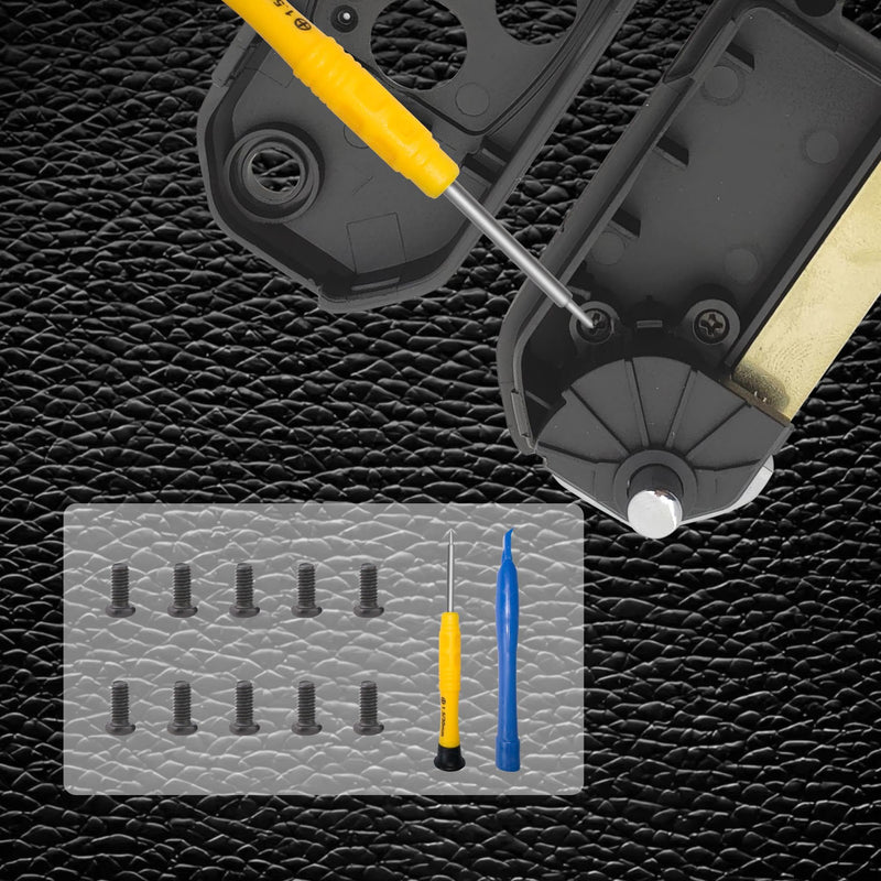 10Pcs Key Fob Screw with Repair Kit,Replacement Part 35116-SDA-A11 Compatible with Honda Key Remotes Since 2003 Black