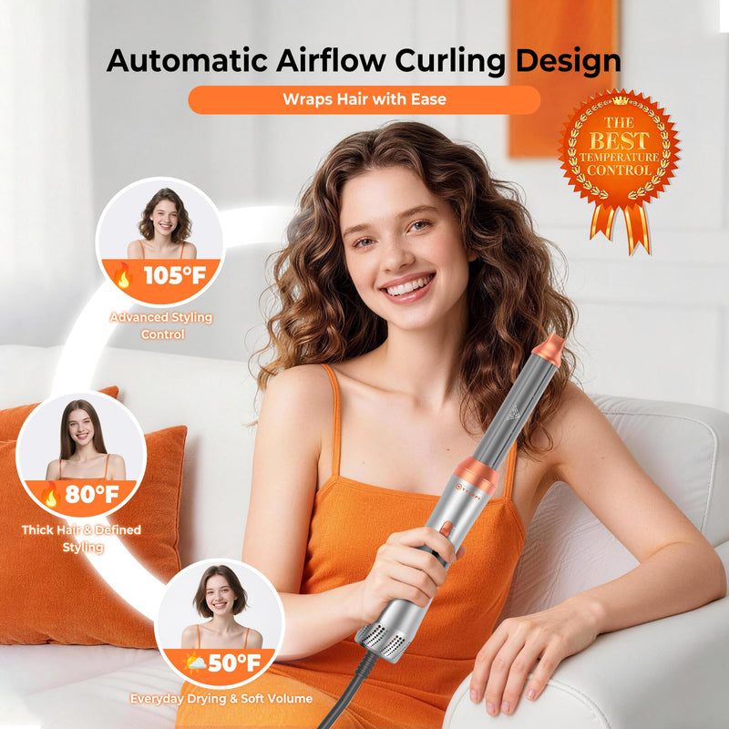  [AUSTRALIA] - Air Styler Hair Stylers, Airbrush 5 in 1 Multi Styler Blow Dryer Brush Air Wrap, 1000W Hair Stylers for Women Volume, Air Curler for Women Volume, Curl, Smooth, Dry and Styler