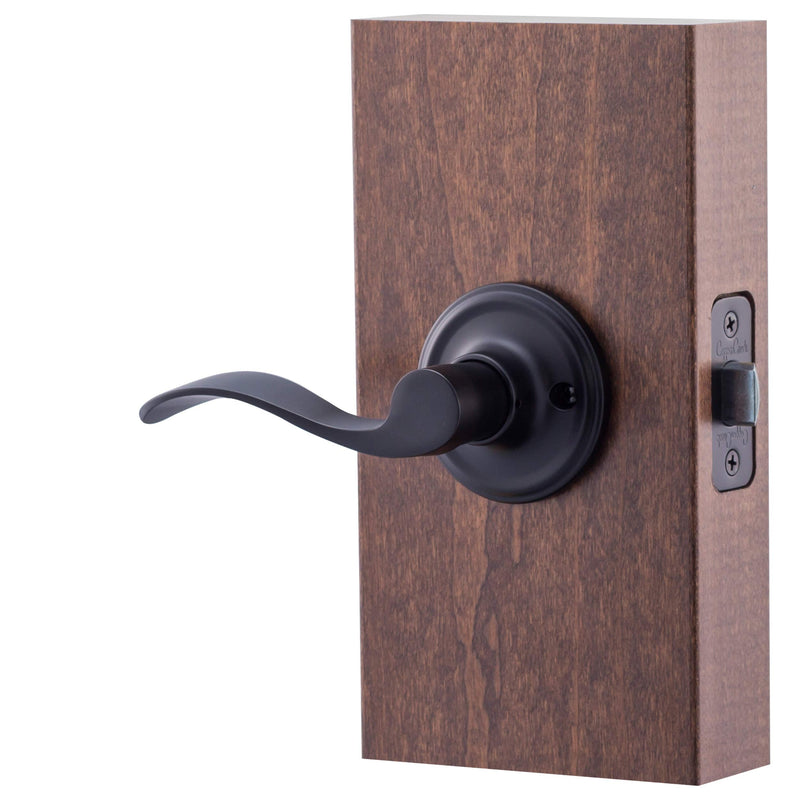 Copper Creek WL2220BC Passage Lever in Black Matte Black