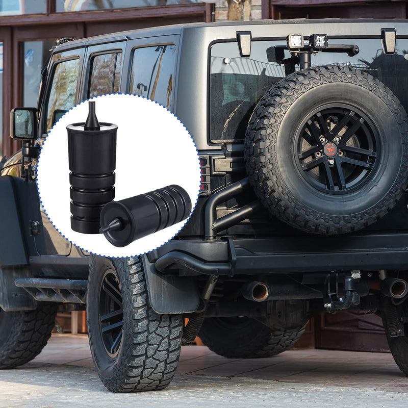Tallew 4 Pcs Tailgate Spare Tire Bump Stop Kit Bumper Dampers Antirattle Tailgate Stabilizers Compatible with 2007-2024 JK/JL Models, Rubber Exterior Accessories for Spare Tire Carrier