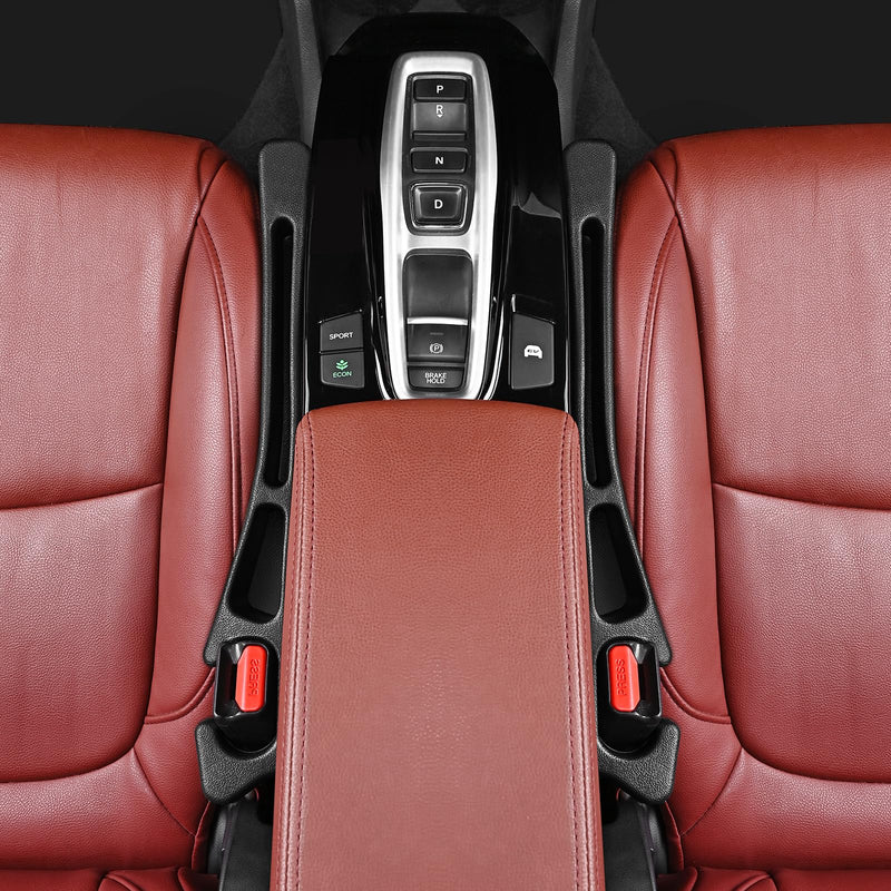 7F Car Seat Gap Filler, Organiser Between Seat and Centre Console, Universal Car Accessories, Fit SUV Truck Storage Black