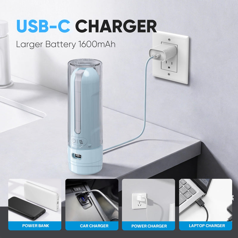 Portable Bidet for Travel | Bathroom - Rechargeable Electric Bidet Sprayer with 3 Pressure | Waterproof for Ultimate Personal Hygiene Cleaning at Home Office and Camping (Blue) Blue