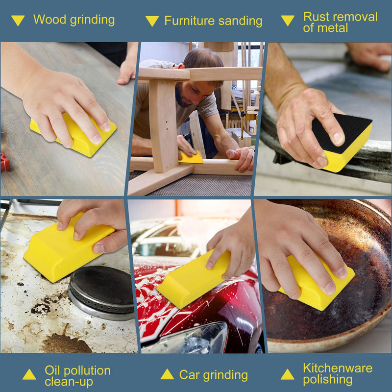 Sanding Blocks Auto Body, auto body sanding block, Hand Sanding Block Set 7pcs, Sanding Blocks Auto Body Replaces Sanding Block, fit for Woodworking, Automotive Body and Crafts Polishing 7