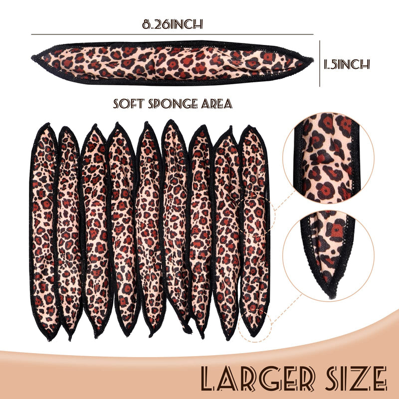 Syhood 48 Pcs Sponge Hair Rollers Soft Hair Curlers to Sleep in, Foam Heatless Overnight Pillow Curlers for Women Tousle Styling Tools(Cloth Cover,Polka Dot, Leopard) 1 count (Pack of 1) Polka Dot, Leopard