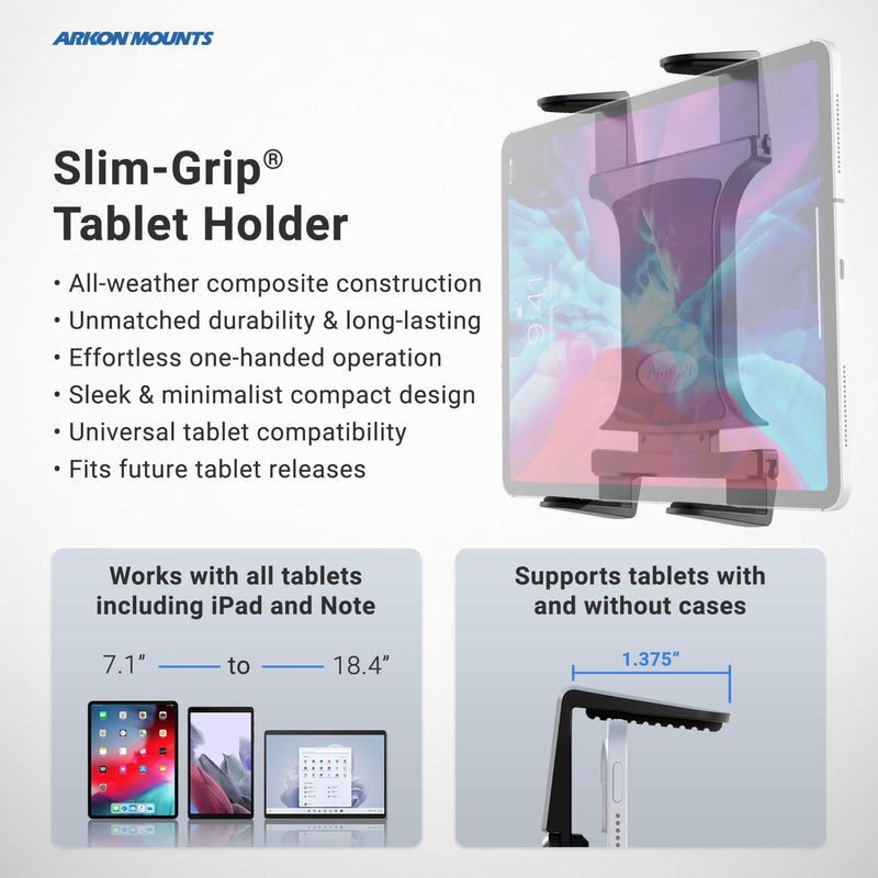 ARKON Mounts Heavy Duty Tablet Headrest Mount Holder with 10 inch Arm for Apple iPad Air 2 iPad Pro iPad 4 3 2