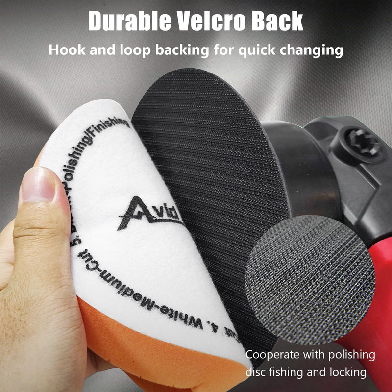 AVID POWER 6 Inch Buffing Polishing Pads 5Pcs for 6 Inch Backing Plate, Compound Buffing Sponge Pads for Car Buffer Polisher Compounding, Polishing and Waxing