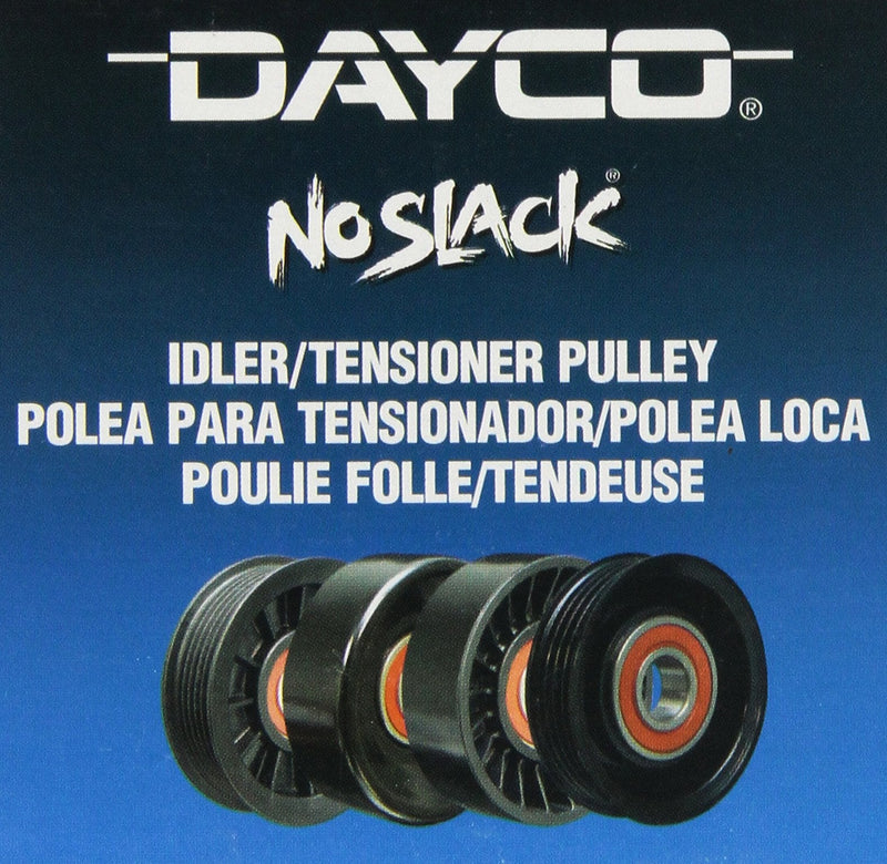 Dayco 89015 6-Groove Flanged Tensioner & Idler Pulley, 70MM Diameter x 28.3MM Width x 12MM Shaft