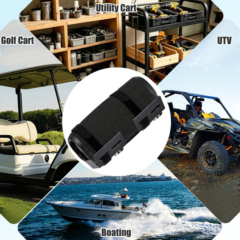 Metal Magnetic Speaker Mount for Golf Cart/Boat Railing/Jet Ski/Snowmobile/UTV ATV Go Cart,Adjustable Strap Speaker Holder Attachment for JBL Charge 4/JBL Charge 5/Flip 6/UE Boom 3/Wingman View Golf