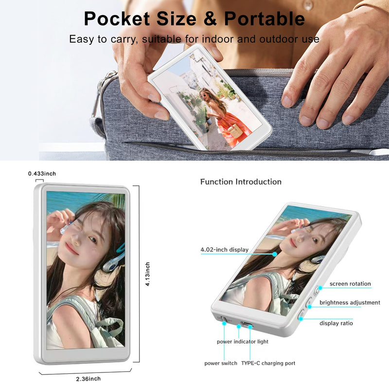 Wireless Magnetic Selfie Monitor Screen for iPhone 16 & older & Android | Bluetooth Remote Control; 1800mAh; Up to 3 Hours Runtime (Not for Google Pixel)