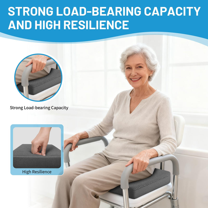 Shower Seat Cushion, Soft Chair Pad for Elderly Bathing，Easy to Clean & Quick Dry，Using 4D air Fiber Material，Suitable for Shower Seats, Poolside Rest, Dressing Room Seats