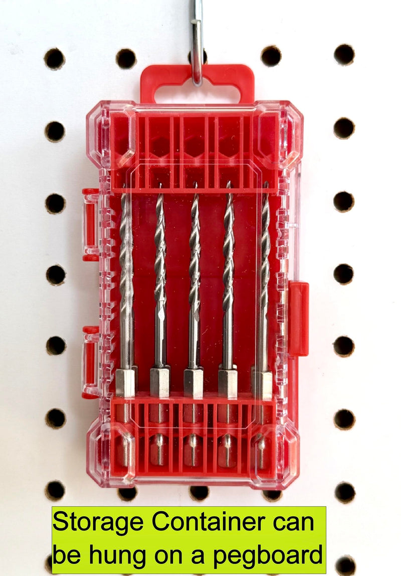 FTG USA 10 Pc #6 (9/64") Parabolic Flute Tapered Replacement Drill Bits, Case Same Sort 10 Pc